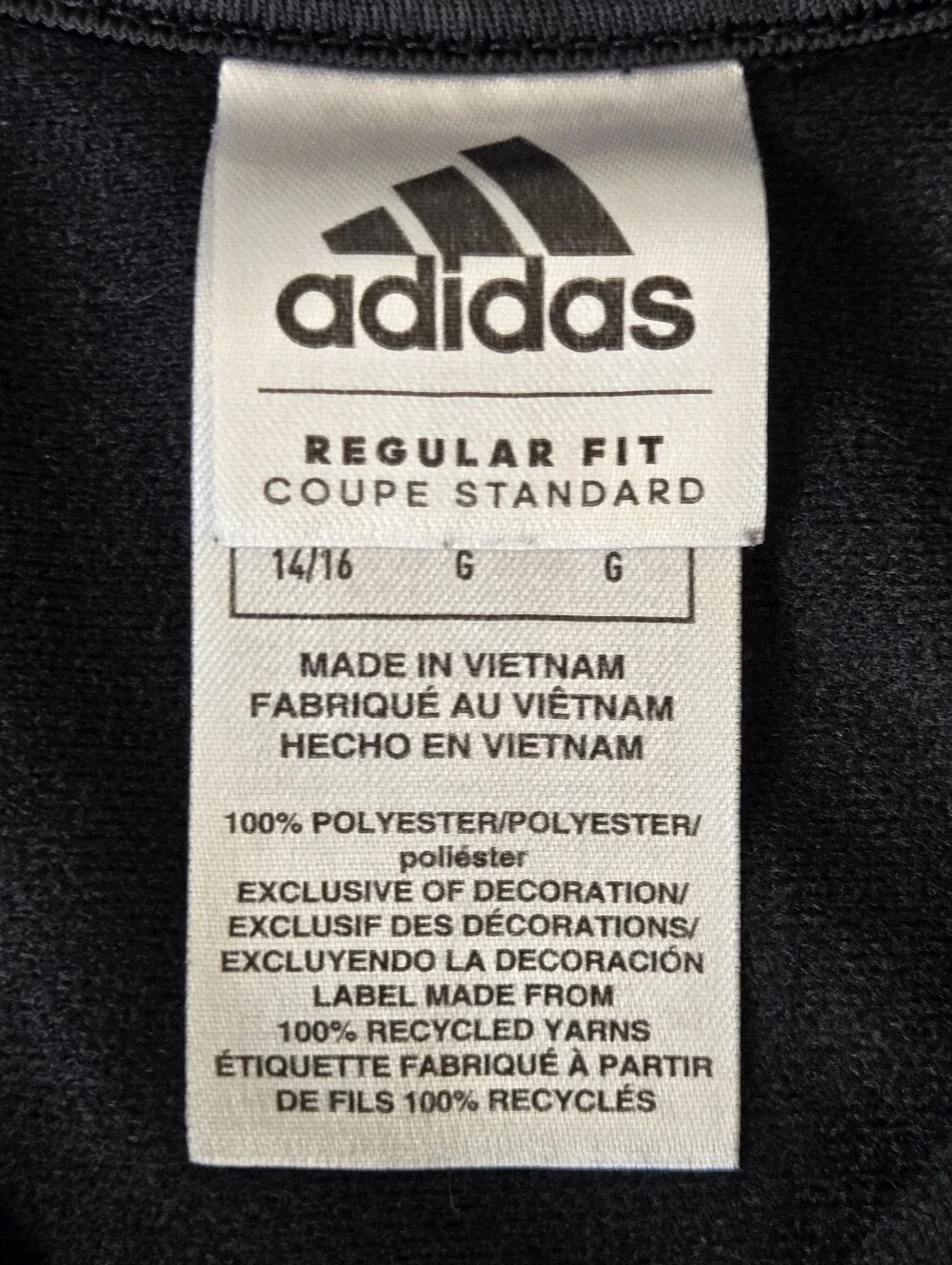 Adidas Black and Green Kids' Track Jacket Large 14/16
